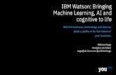 IBM Watson: Bringing Machine Learning, AI and cognitive to ...download.hdm-server.eu/BDD18/BDDS18-IBM.pdf80% By most accounts…this is the amount of effort a data scientist spends