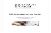 SBA Loan Application Packet - Branson Bank · Branson Bank. Small Business Lending Division. Business Loan ApplicationChecklist Please complete the attached application and provide