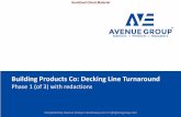 Building Products Co: Decking Line Turnaround · • Review of sales data (including sales by product category, customer segments, and other important differentiating metrics) and