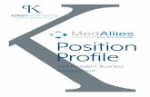 Position Profile - Kirby Partners · • 7+ years of experience in healthcare product business development ... • Solid technical background with conversational knowledge of clinical