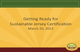 Getting Ready for Sustainable Jersey Certification · –annot edit recently “Approved” actions –Editing of any actions (including “Approved” or “Expired”) turns them