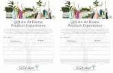 Gift An At Home Product Experience - Kick Start Team Training - Product... · Product Experience Gift An At Home Product Experience If you enjoyed having these incredible Arbonne