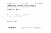 2011 Twenty-Sixth Annual IEEE Applied Power …toc.proceedings.com/11245webtoc.pdfFort Worth, Texas, USA 6-11 March 2011 IEEE Catalog Number: ISBN: CFP11APE-PRT 978-1-4244-8084-5 2011