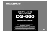 DIGITAL VOICE RECORDER DS-660 - Sears Parts Direct · 2010-06-23 · DIGITAL VOICE RECORDER DS-660 Thank you for purchasing an Olympus Digital Voice Recorder. Please read these instructions