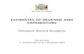 ESTIMATES OF REVENUE AND EXPENDITURE - CABRI...2015 Budget Allocation by Economic Classification Item 2015 Budget (K) 1. Personnel Emoluments 6,420,714,241 2. General Operations 330,083,520