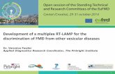 Development of a multiplex RT-LAMP for the …1 Development of a multiplex RT-LAMP for the discrimination of FMD from other vesicular diseases Dr. Veronica Fowler Applied Diagnostics