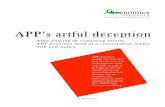 APP’s artful deception - Greenomicss_artful_deception... · APP’s artful deception APP customers should not claim that their decisions to start doing business again with APP are