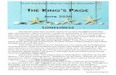 THE KING S PAGE · The King’s Page Newsletter is published monthly by hrist The King Lutheran hurch, 1620 S. Stage oach Lane, Fallbrook, A 92028, (760) 728-3256. hrist The King