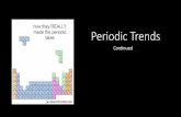 Periodic Trends - SD41blogs.caThe periodic table shows how properties of elements change in predictable ways Periodic trend: •A regular variation in the properties of elements based