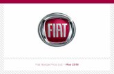 Fiat Range Price List – May 2019 · pages 45-48 panda family pages 49-52 panda cross family pages 53-56 fullback cross pages 57-60 qubo page 61 further information pages 62-74 previous