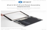 iPad 6 Wi-Fi Front Panel Assembly Replacement · Insert a new opening pick and slide it to the middle of the right edge of the iPad, releasing the adhesive as you go. The display