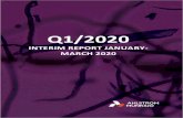 Q1/2020 - Ahlstrom-Munksjö · 2020-04-23 · 3 INTERIM REPORT JANUARY-MARCH 2020 KEY FIGURES Key figures Q1 Q1 Q4 Q1-Q4 EUR million, or as indicated 2020 2019 2019 2019 Net sales