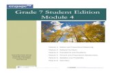 Grade 7 Student Edition Module 4 - fwps.org · Grade 7 Student Edition Module 4 Federal Way Public Schools 33330 8th Avenue South Federal Way, WA 98003 Module 1: Ratios and Proportional