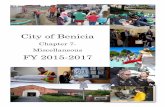 City of Benicia · CITY FACTS, STATISTICS, & MAPS FY 2015-2017 Adopted Budget Picnic in the Park & Fireworks: On July 4, a large community picnic is held at Benicia's City Park, traditionally