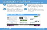 Recording Poster Audio · Wait for the Poster to be Published After you have uploaded your poster, it may take a few minutes for the poster to autopublish to the Website. You may
