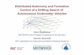 Distributed Autonomy and Formation Control of a Drifting Swarm of Autonomous … · 2018-07-21 · Swarm Robotics • Application of Swarm Intelligence concepts to multi-robot systems