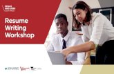 Resume Writing Workshop - VU Skills and Jobs Centres · Resume Writing Workshop. Resume or CV? Curriculum vitae (CV) is another name for resume, often used by university lecturers