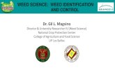 WEED SCIENCE: WEED IDENTIFICATION AND CONTROL · WEED MANAGEMENT BEFORE PLANTING Prepare your Site • Perennial weeds are harder to control than annuals. • For perennials, dig