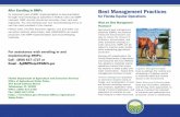After Enrolling in BMPs Best Management Practices · Best Management Practices . for Florida Equine Operations ... and compost), application rates, and fencing, when appropriate,