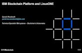 IBM Blockchain Platform and LinuxONE · FEB 2016 IBM becomes a founding member of Linux Foundation Hyperledger; donates code and intellectual property ... AWS On Prem IBM Cloud IKS.
