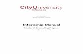 Internship Manual - City U Canada · 2020-01-23 · appointments, any telephone contact (excluding scheduled telephone sessions), record keeping, travel, meetings, ... Since securing