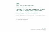 Select Committees and Public Appointments · Select Committees and Public Appointments 5 1 Background Introduction 1. In 2008, following an undertaking made in the G overnance of