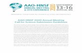 AAO-HNSF 2020 Annual Meeting Call for Science Submission … · 2019-11-26 · The American Academy of Otolaryngology–Head and Neck Surgery Foundation (AAO-HNSF) invites you to
