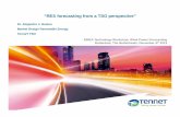 “RES forecasting from a TSO perspective” · 4/1/2013  · RES forecasting from a TSO perspective Role of the German TSOs TSOs are obliged to take off the energy, bring it to market
