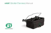 Stroller Panniers Manual · Stroller Panniers are intended for cargo use only. Never use your Panniers for ... 2. Choose from three sets of Button Holes depending on height of goods