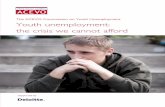 Cover Youth Unemployment · people. A quarter of a million have been unemployed for over a year. The costs of these levels of long-term youth unemployment – now and in the future
