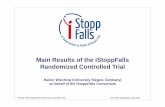 Main Results of the iStoppFalls Randomized Controlled Trial · fall prevention and prediction system (iStoppFalls) in community-dwelling older adults (> 65 years ). Primary Objectives: