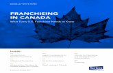 Franchising in canada - Sotos LLP - Franchise law ......Oct 11, 2019  · (tim hortons, Shoppers Drug Mart, Canadian tire or Pizza Pizza) there are other successful international competitors