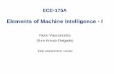 Elements of Machine Intelligence - I - SVCL - Statistical Visual ... · • “Elements of Statistical Learning”, Hastie, Tibshirani, Fredman, 2001 • “Pattern Recognition and