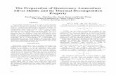 The Preparation of Quaternary Ammonium Silver Halide and Its … · 2016-12-05 · Element Composition of quaternary ammonium silver halide. By testing, the element composition of