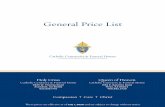 General Price List · local transportation to cemetery within 50-mile radius of funeral home, graveside service and one-hour, same-day visitation time at the funeral home. (Funeral