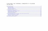 Lección 19: OPEN, CREATE Y CLOSEsopa.dis.ulpgc.es/ii-dso/leclinux/fs/open/LEC19_OPEN.pdf · 2009-05-12 · 19.1 Introducción Un fichero es una abstracción muy importante en programación.Los