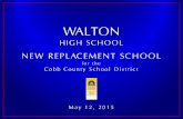 WALTON · 2015-06-20 · WALTON HIGH SCHOOL REPLACEMENT - STAGE ONE CONSTRUCTION 1590 BILL MURDOCK ROAD, MARIETTA, GEORGIA 30062 CGI-S Architects, Inc. May 6, 2015 . Front Entrv Enlaraement