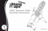 R 700iaTM Inversion Table Assembly Instructions€¦ · BEFORE YOU BEGIN: Review all steps before beginning assembly and read all precautions before using the inversion table. Carefully