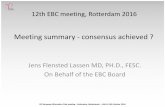 12th EBC meeting, Rotterdam 2016 · • 5' Con O. Darremont • 10' Discussionand voting • 2' Conclusion: EBC position changed or valid A. Banning 12th EBC Meeting summary The voting