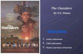 By S.E. Hinton · S.E. Hinton • Published The Outsiders in 1967 at the age of 17 (Began writing it at 15). • The story was inspired by a real-life event at Hinton’s high school