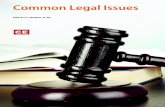 Common Legal Issues - CEConnection · COMMON LEGAL ISSUES Involuntary treatment Although the most effective treatment for mental illness involves voluntary participation, there are