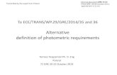 Alternative definition of photometric requirements€¦ · Poland 72 GRE 20-22 October 2014 Transmitted by the expert from Poland Informal document GRE-72-24 (72nd GRE, 20-22 October