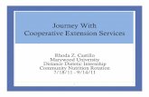 Journey With Cooperative Extension Services · Journey With Cooperative Extension Services Rhoda Z. Castillo Marywood University Distance Dietetic Internship Community Nutrition Rotation