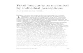 Food insecurity as measured by individual perceptions · issue: food insecurity also involves important psychological elements, such as the worry, the uncertainty if the family will