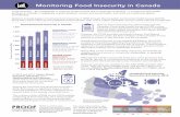 Monitoring Food Insecurity in Canada€¦ · insecurity prevalence, and even indications of an upward trend in the already vulnerable North. The inclusion of the HFSSM on the CCHS