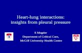 Heart-lung interactions: insights from pleural pressure · Heart-lung interactions: insights from pleural pressure S Magder Department of Critical Care, ... VR during inspiration