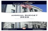 ANNUAL BUDGET 2020 - Maine€¦ · 10/10/2019  · ANNUAL BUDGET 2020 County of Cumberland, Maine Cumberland County Government 142 Federal Street, Portland, ME 04101 207-871-8380