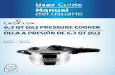 Manual del usuario...This instruction manual accompanies this 6.3 Qt (6 l) pressure cooker. It contains important information on start-up and handling. For improved readability, the