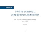 Sentiment Analysis & Computational ... What is sentiment analysis? Wikipedia (2020-04-06) â€¢ Sentiment
