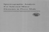 Spectrographic Analysis For Selected Minor Elements in ... · mined. The methods of chemical analyses for selected minor elements and their precision have been de scribed by Rader